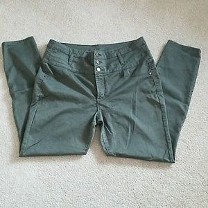 Olive green skinny jeans